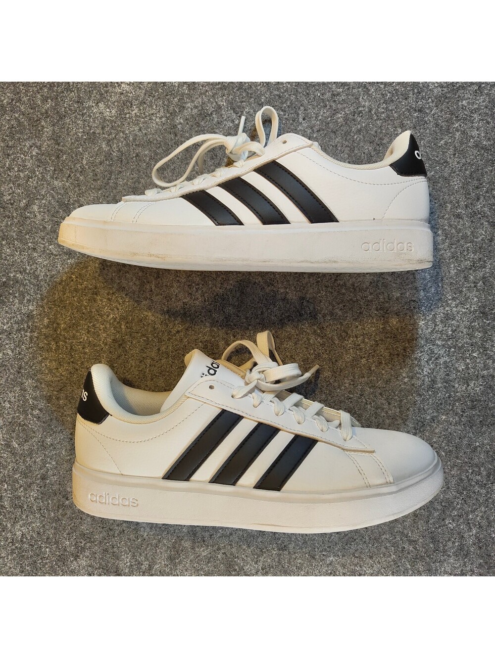 Adidas Grand Court Cloudfoam White Black Casual Sneakers Shoes Women's Size 8.5